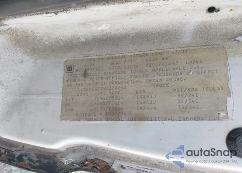 1989 Chevrolet S Truck S10 из США, поврежденный, VIN 1GCBS14E7K2270252